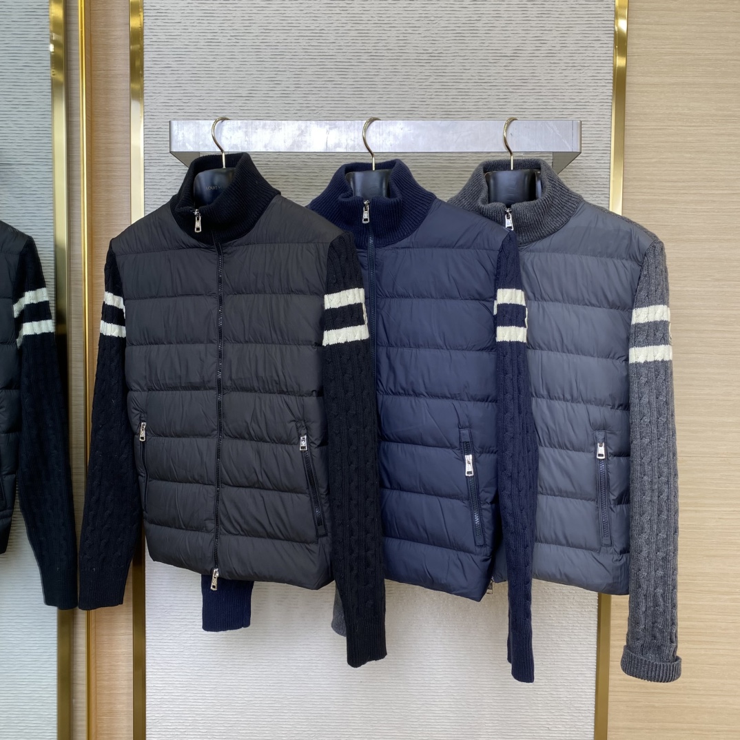 몽클레어 패딩 울 집업 카디건