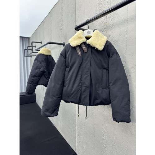 로에베 코튼 블렌드 퍼퍼 패딩 블랙