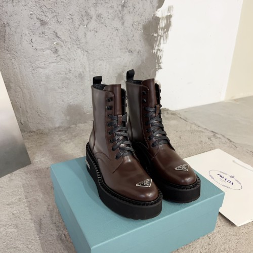 프라다 숏부츠 브라운