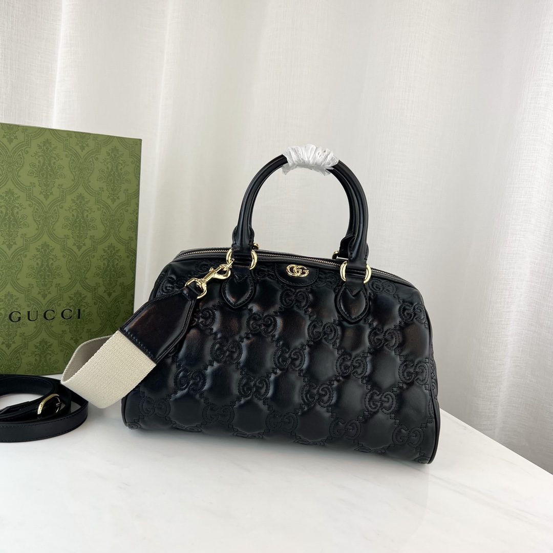 GUCCi 구찌 GG 마틀라세 레더 탑 핸들백 702242