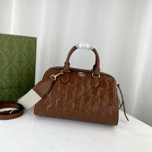 GUCCi 구찌 GG 마틀라세 레더 탑 핸들백 702242