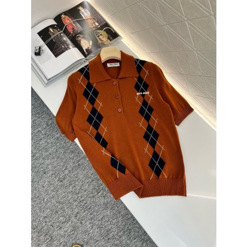 (W) 미우미우 여성 캐시미어 폴로 셔츠