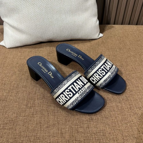 디올 디웨이 뮬 굽높이4.5cm 네이비 정품급