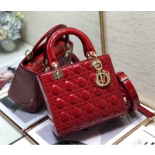 디올 레이디백 미디엄 페이던트 레드