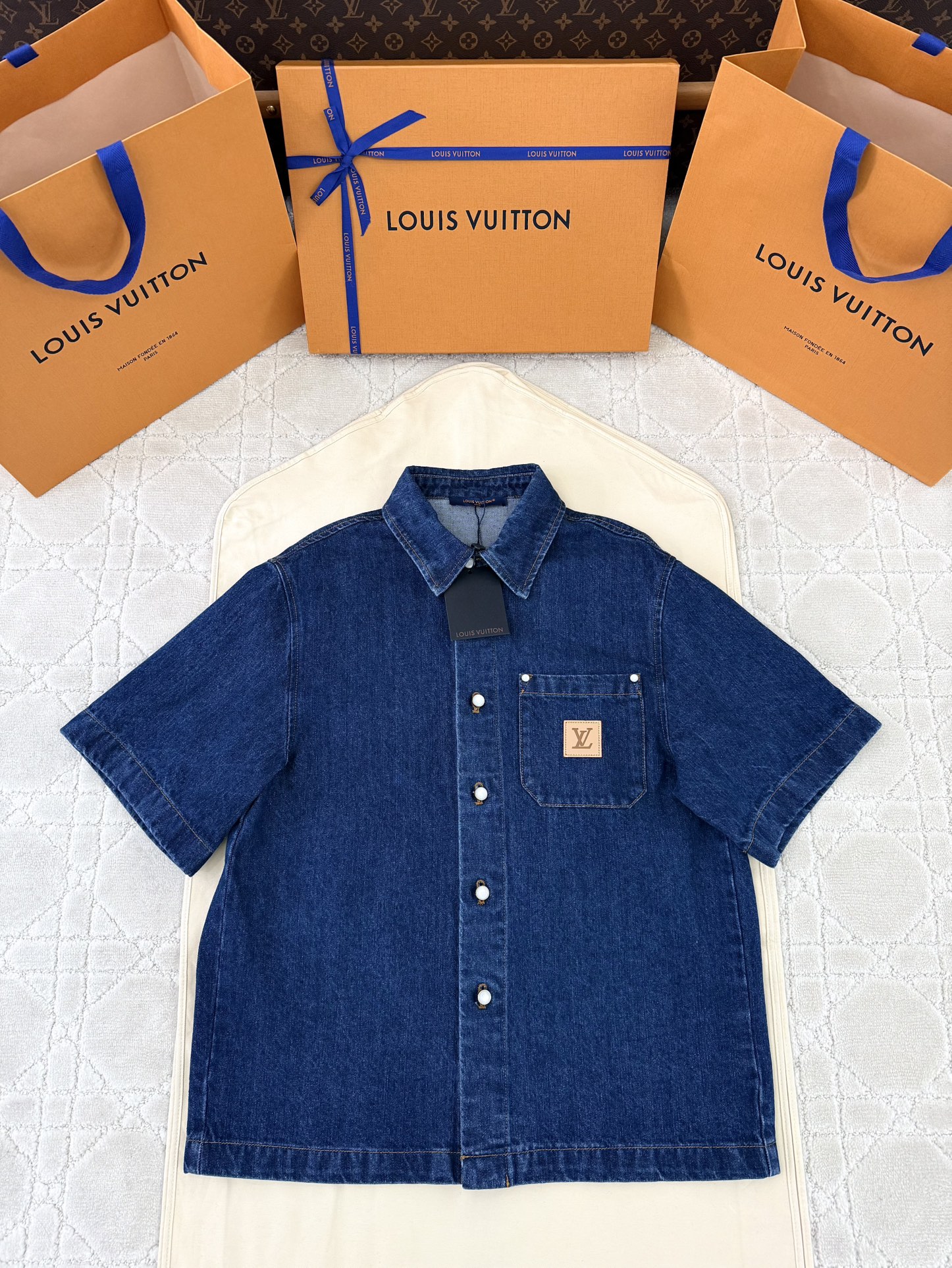 루이비통 데님 셔츠
