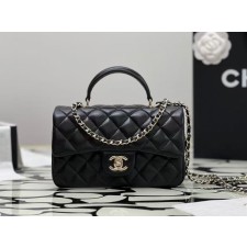 샤넬 뉴미니 탑 핸들백 샴페인골드