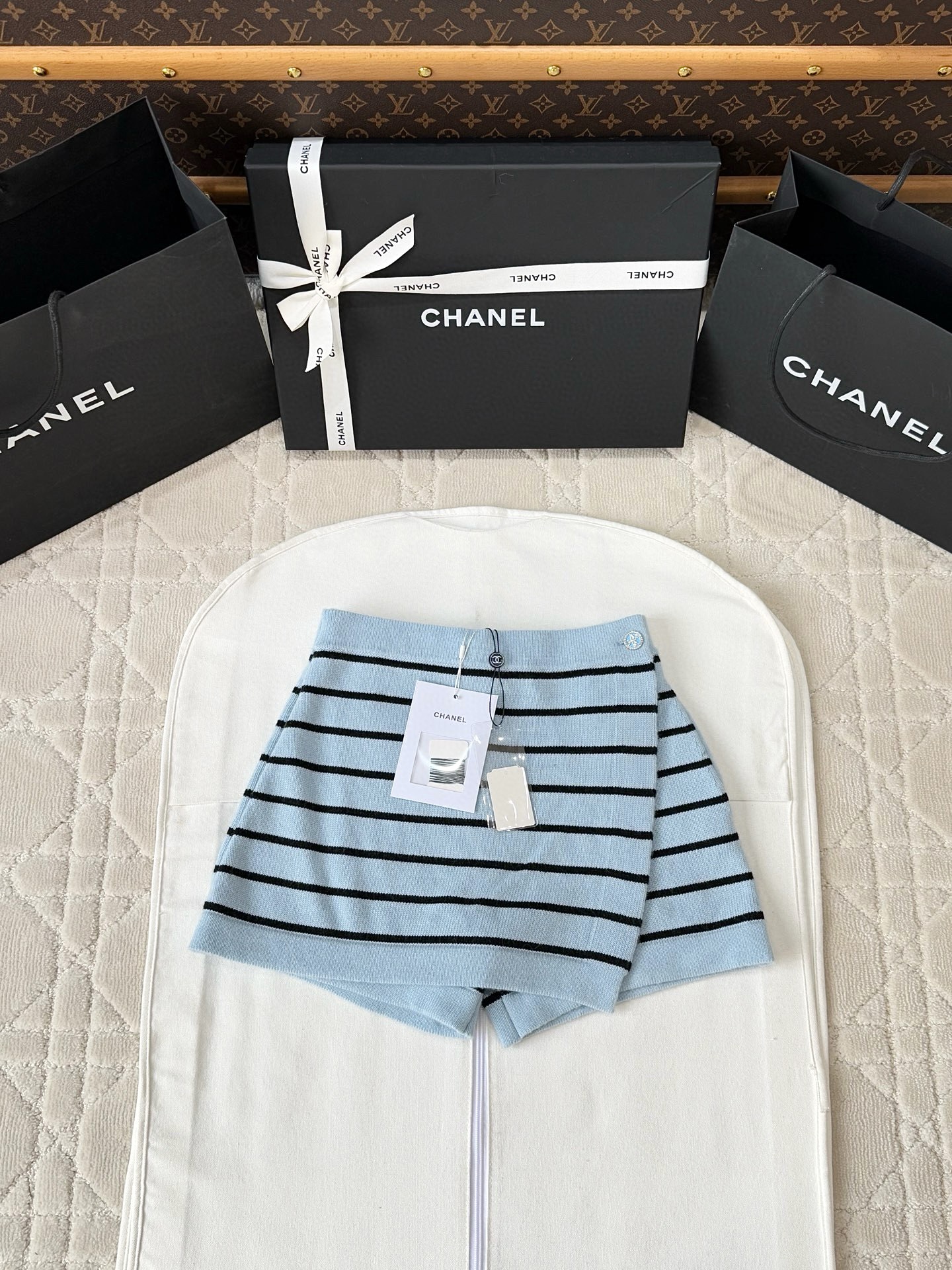 샤넬 스트라이프 팬츠