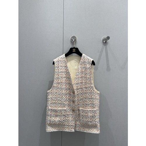 샤넬 트위드 조끼