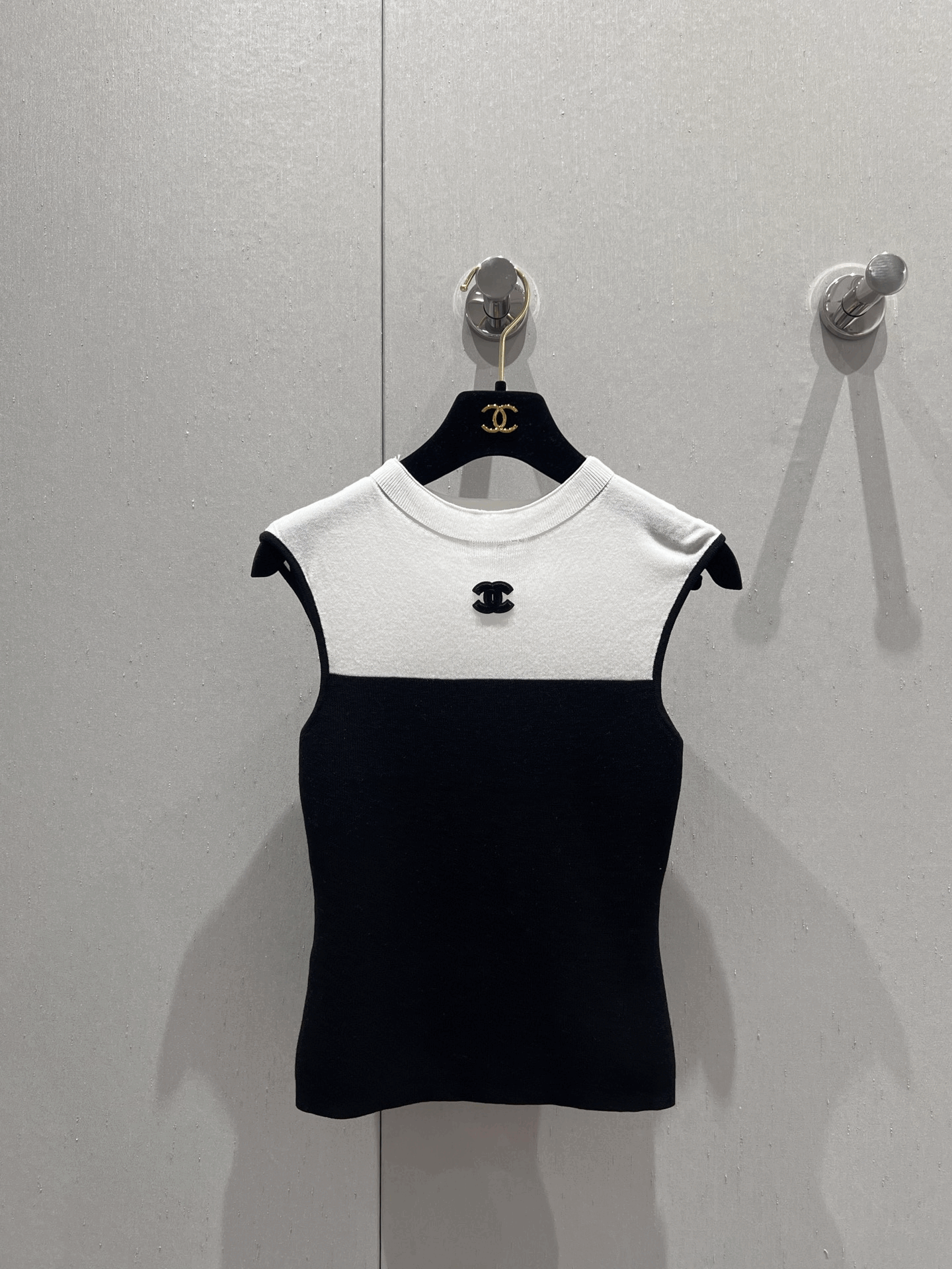 샤넬 니트 조끼