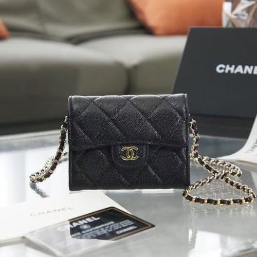 샤넬 클래식 캐비어 체인지갑