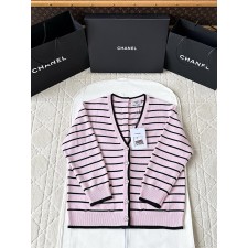 샤넬 25s 스트라이프 v넥 가디건