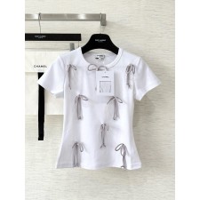 샤넬 25s 리본 프린트 반팔