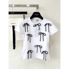 샤넬 25s 리본 프린트 반팔