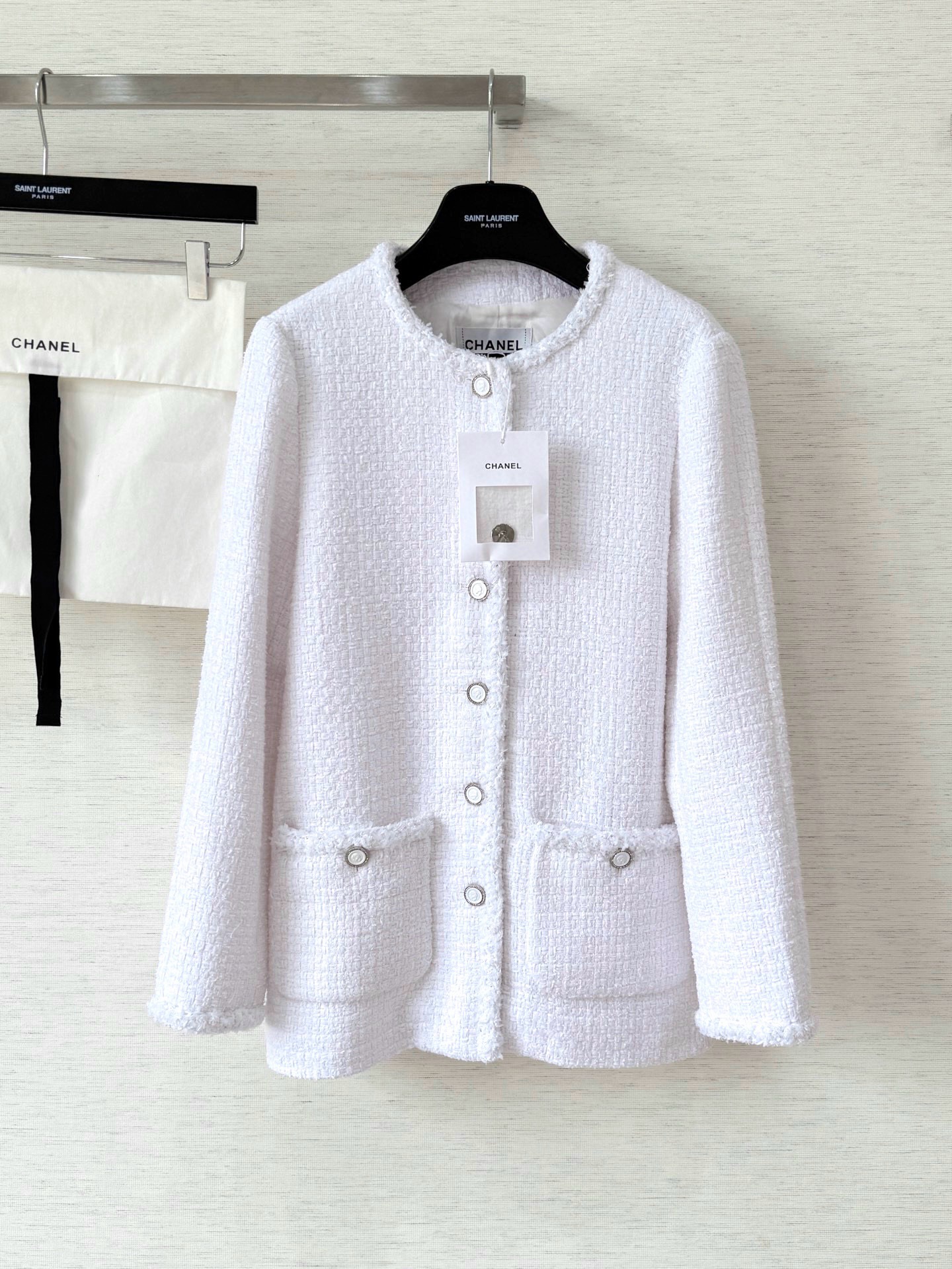 샤넬 25s 롱 부클레 코트