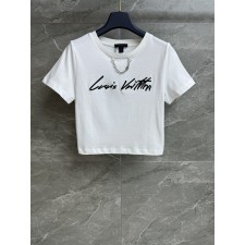 루이비통 시그니처 크롭탑 반팔티