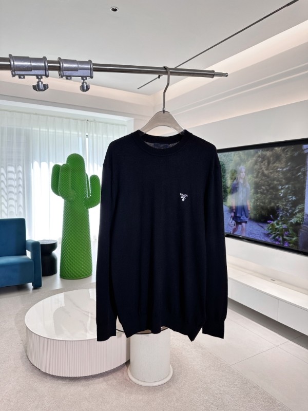 프라다 로고 울 니트