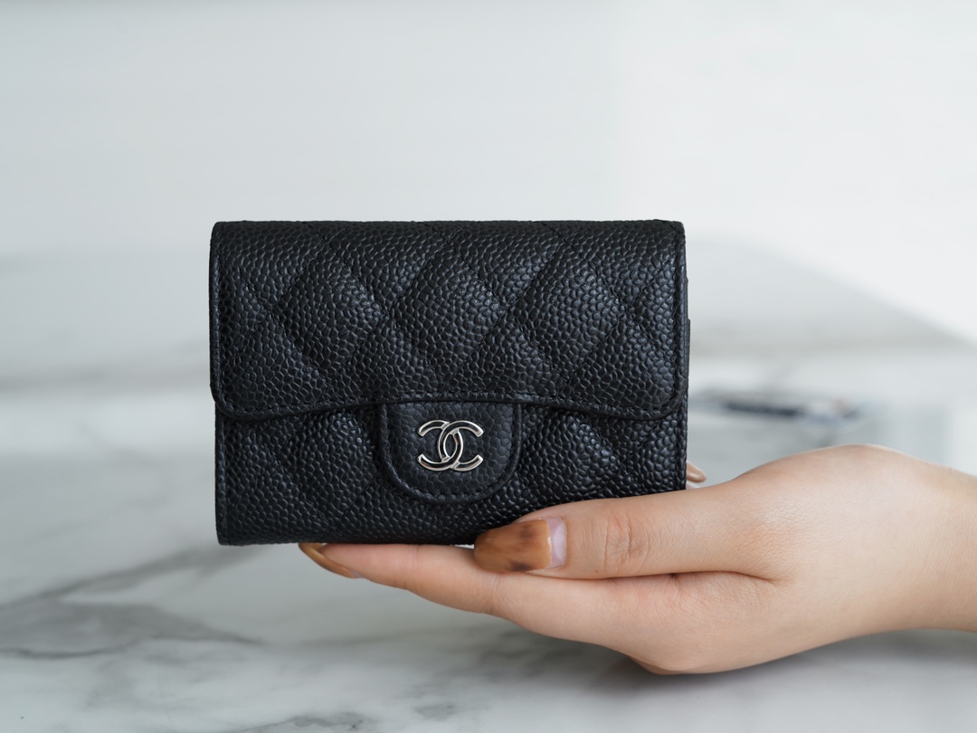 샤넬 클래식 똑딱이 카드지갑 캐비어 [정품급]