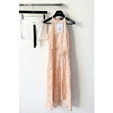 샤넬 슬리브리스 롱 드레스