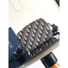 디올 오블리크 스트랩 지퍼 파우치 숄더 크로스백