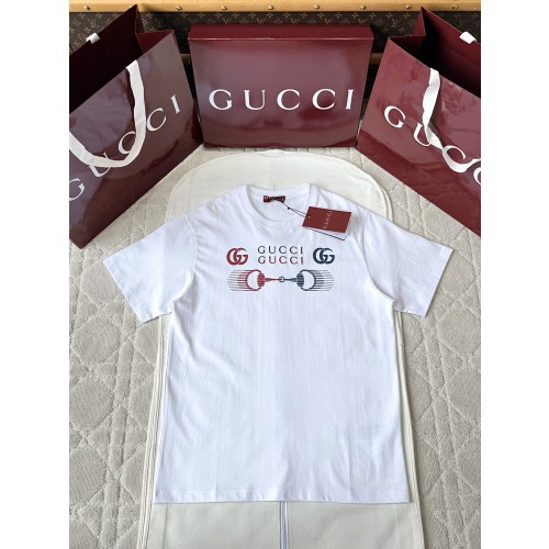 구찌 로고 프린트 반팔 티셔츠