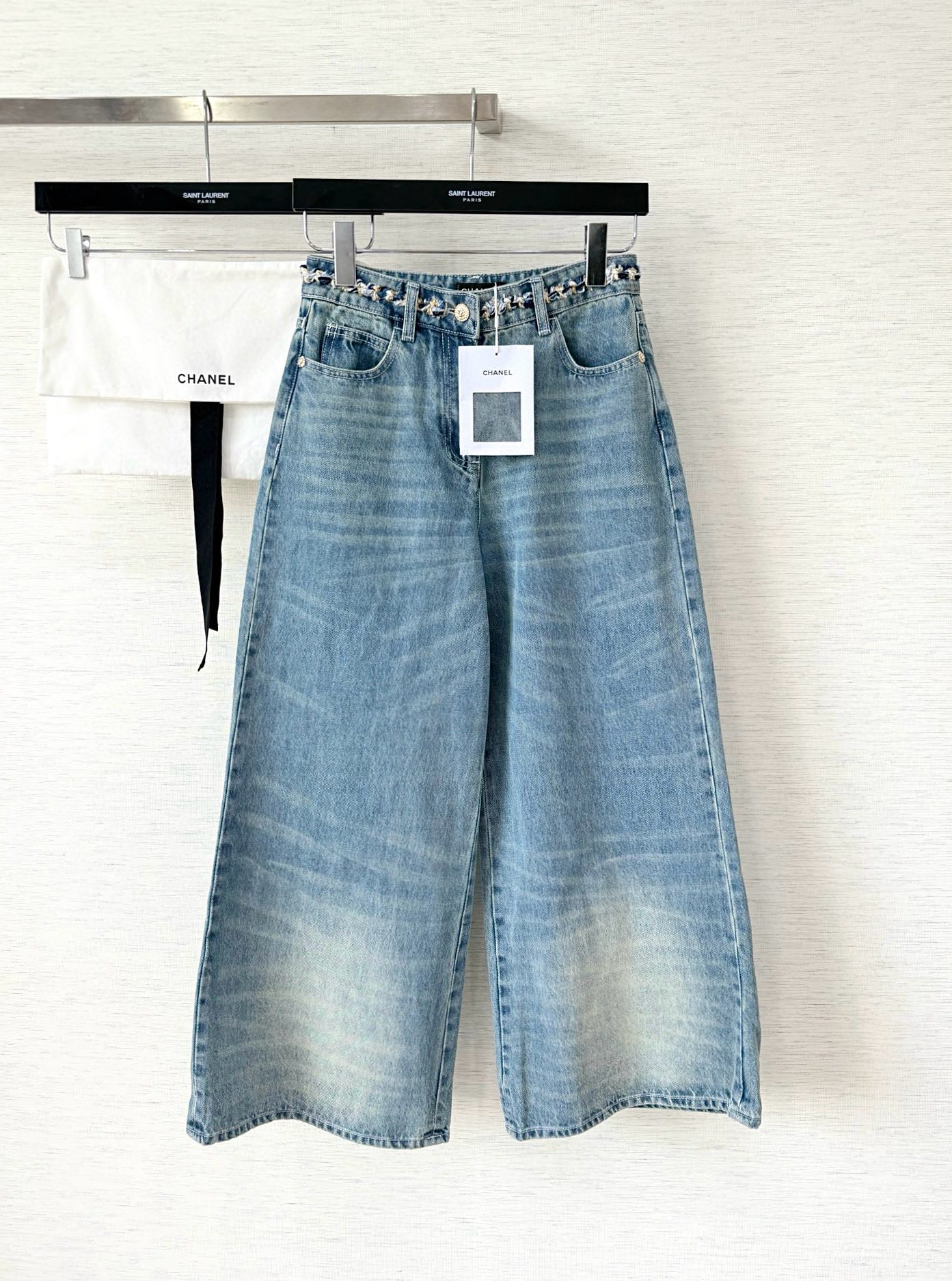 샤넬 25ss 와이드 데님 팬츠