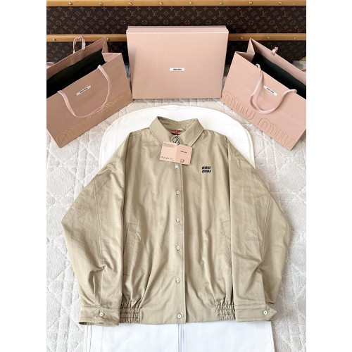 미우미우 25fw 코튼 트윌 숏 재킷