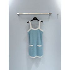 샤넬 캐시미어 투톤 나시 니트 원피스