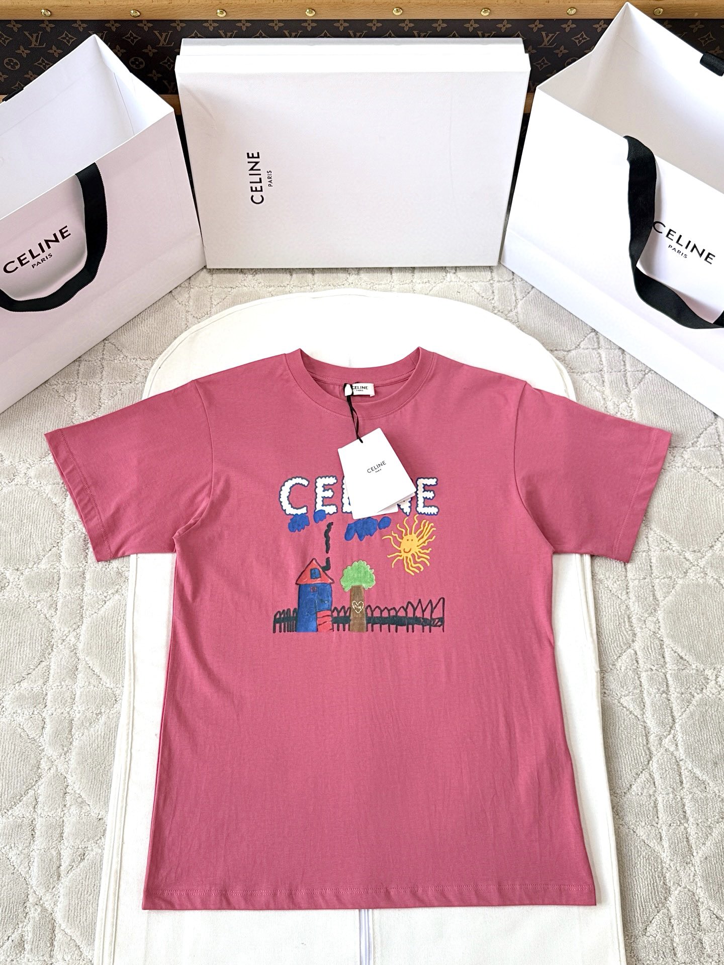 셀린느 25ss 프린트 반팔티