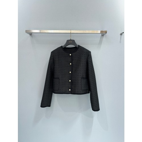 디올 라운드넥 재킷