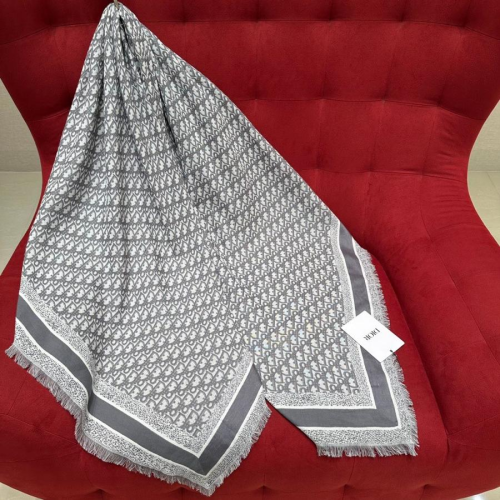 디올 오블리크 그레이 스카프