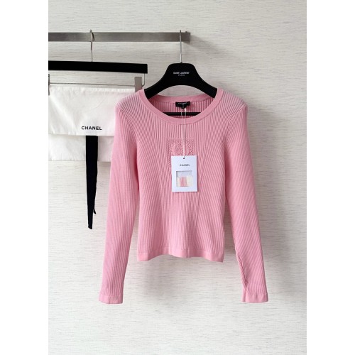 샤넬 25fw 하트 자수 롱슬리브 니트 탑