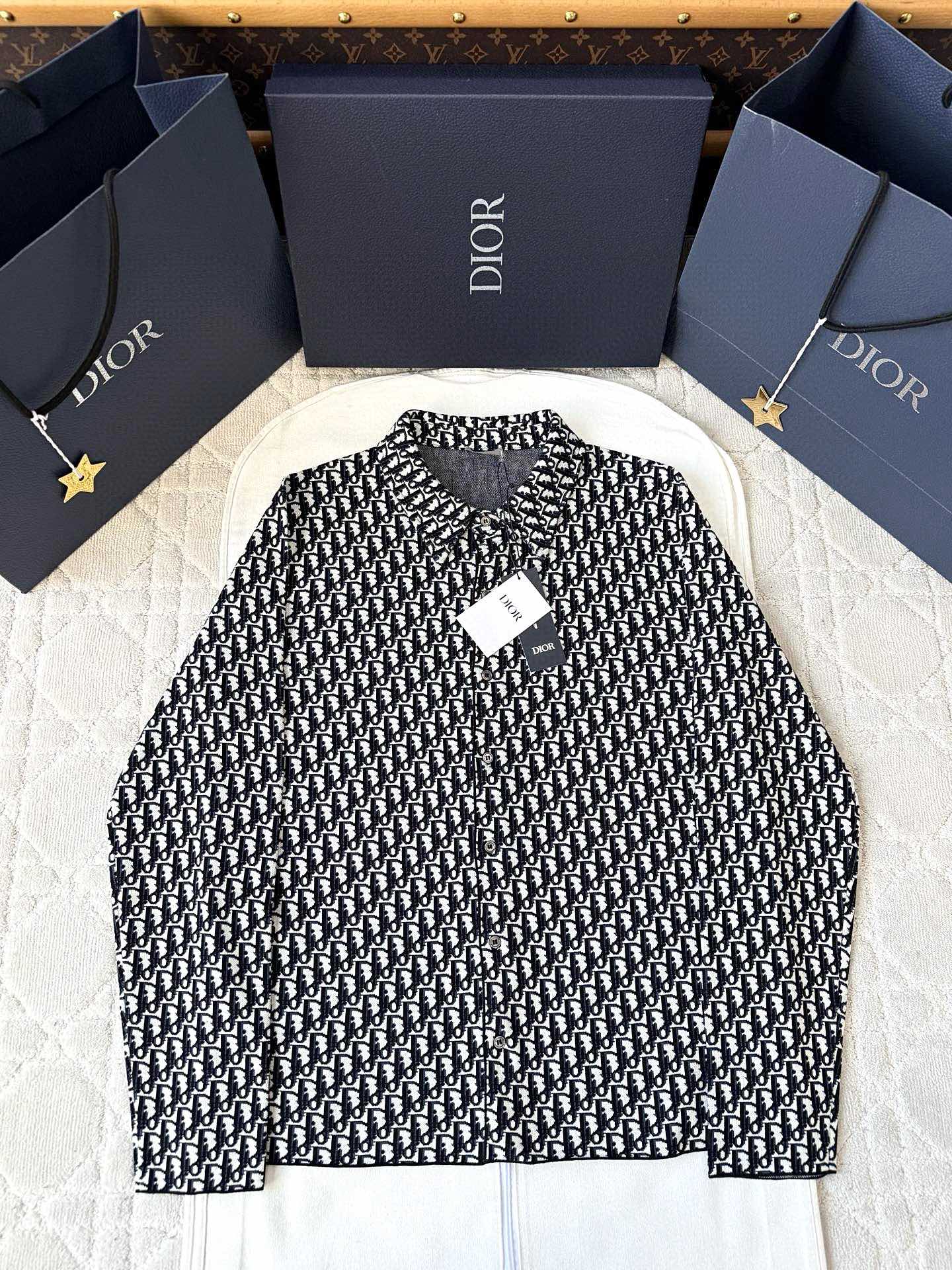 디올 오블리크 니트 셔츠