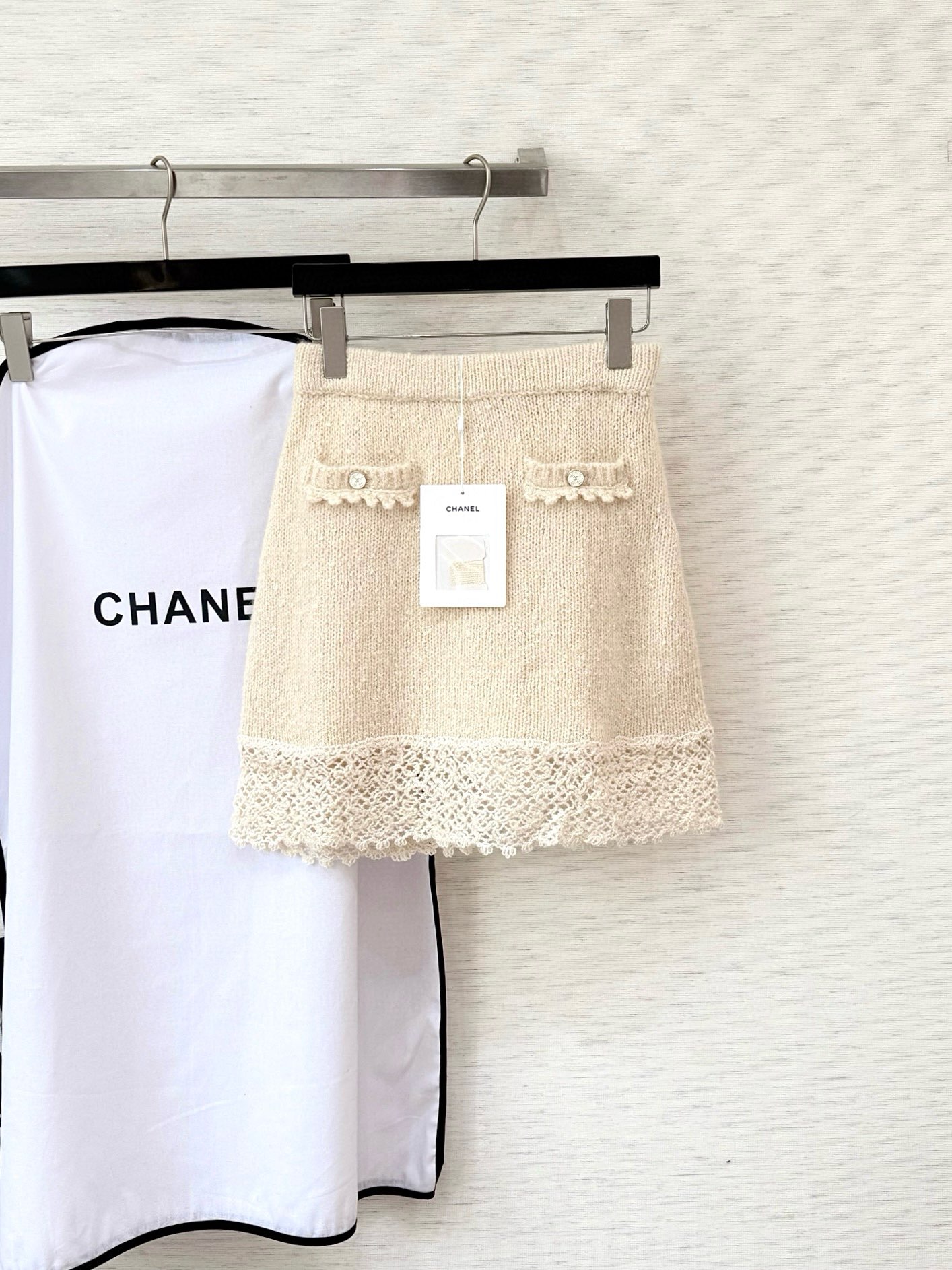 샤넬 레이스 스커트