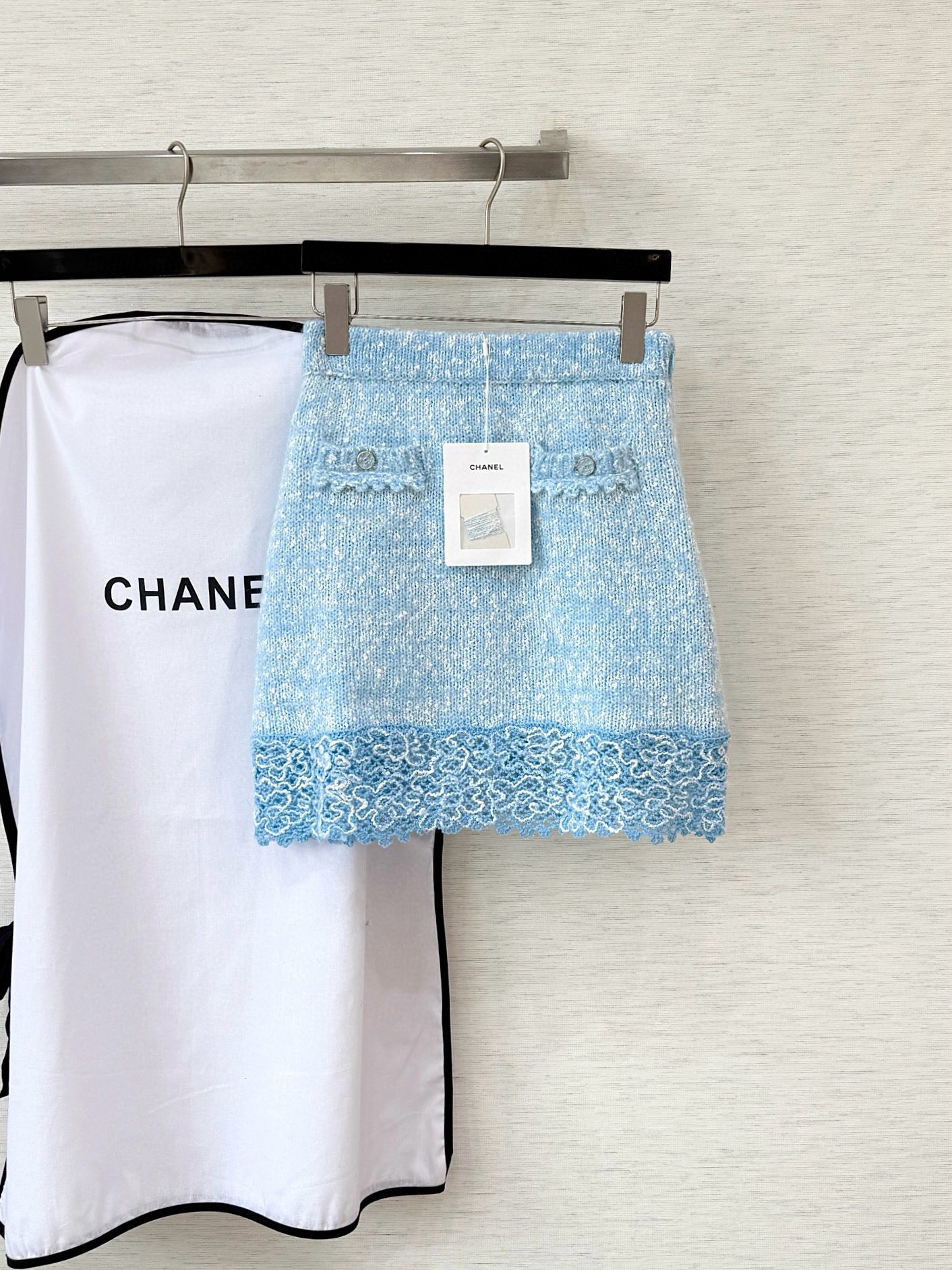 샤넬 레이스 스커트