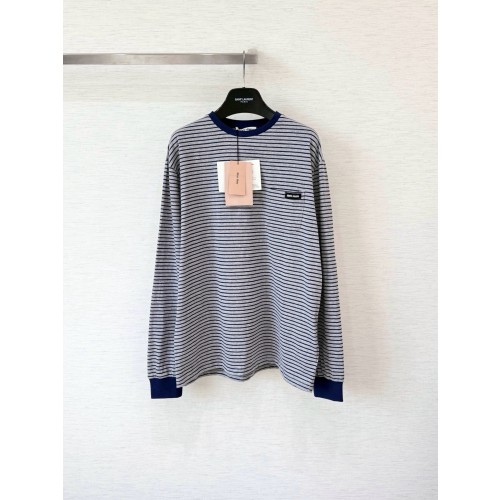 미우미우 스트라이프 긴팔티