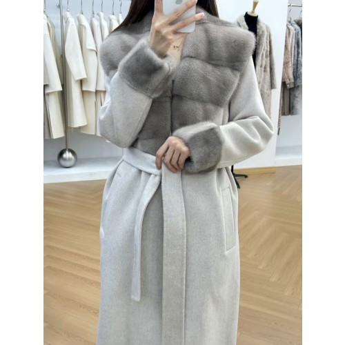 로로피아나 밍크카라 캐시미어 코트