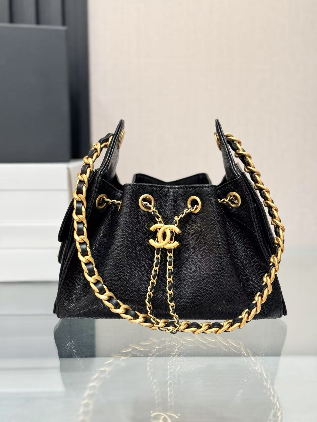 샤넬 25백 미니 캐비어