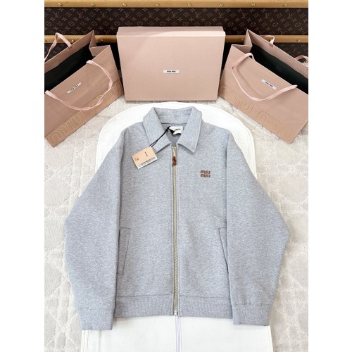 미우미우 코튼 저지 자켓