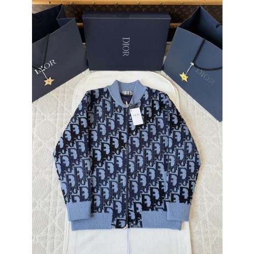 디올 니트 지퍼 자켓