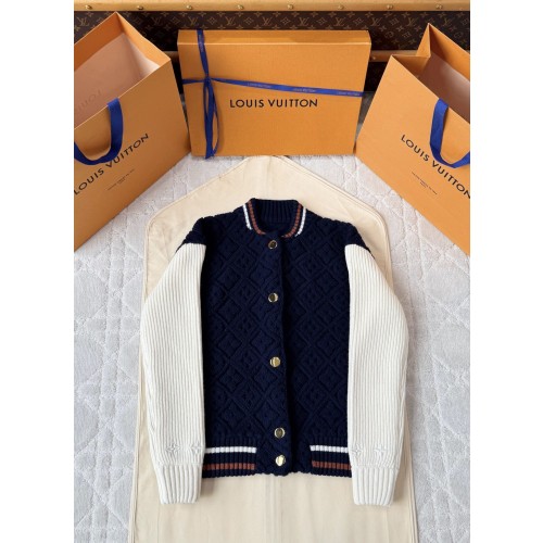 루이비통 엠보싱 니트 자켓