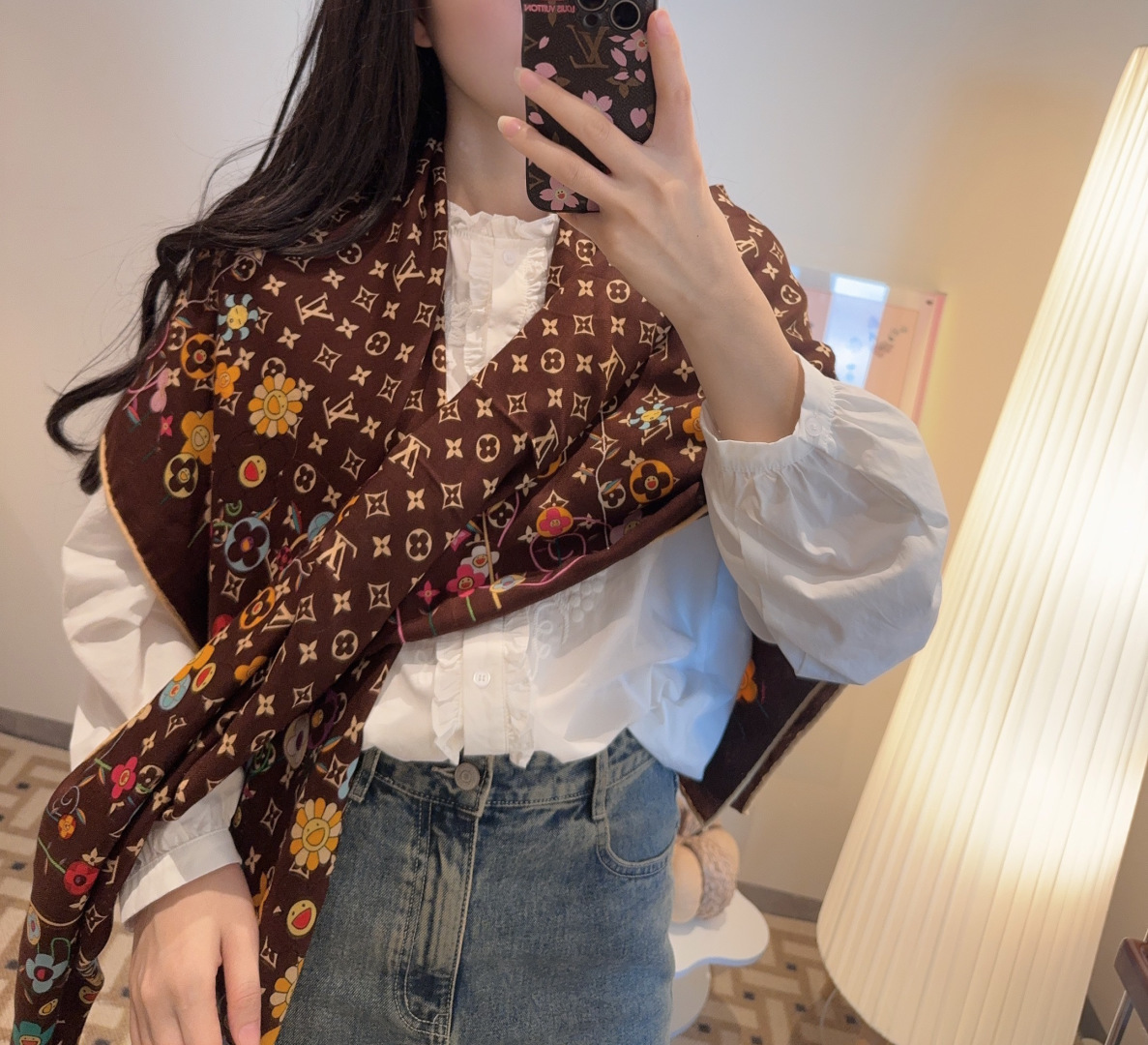 루이비통 실크 스카프