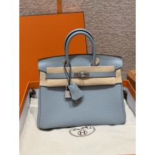 에르메스 버킨백 25 토고 은장 컬러: J7/Blue Lin