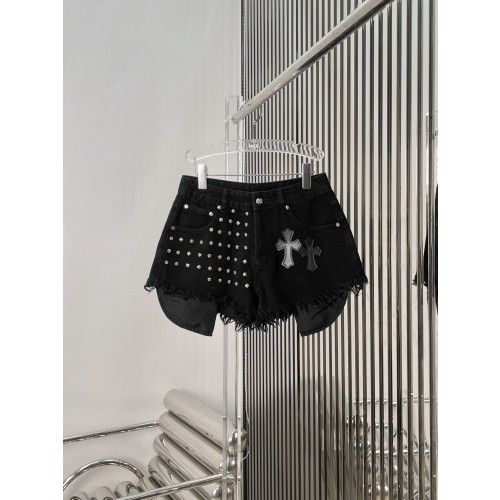 크롬하츠 블랙 데님 쇼츠