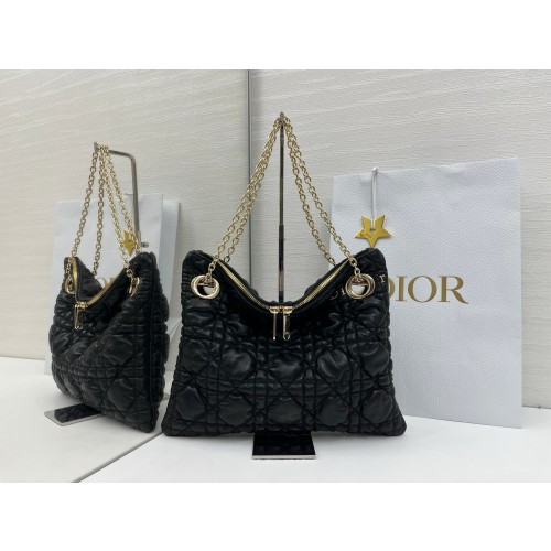 디올 까나쥬 퀼티드 스몰 토트 백