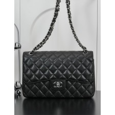 샤넬 클래식 플랩 라지 백 캐비어 은장 [정품급]