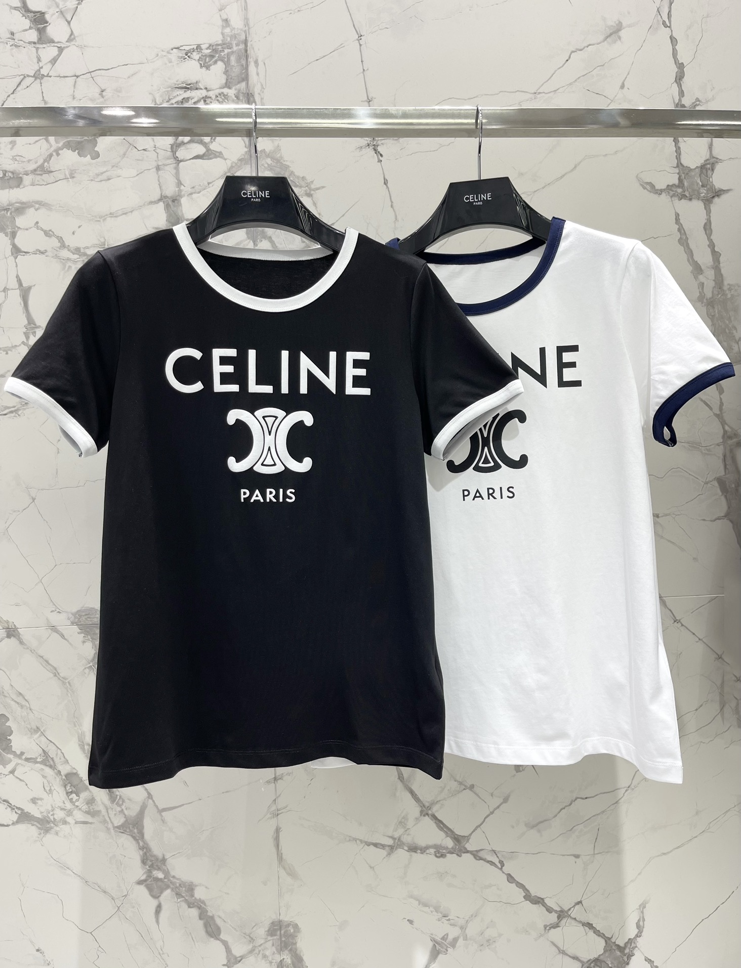 셀린느 파리 코튼 저지 티셔츠