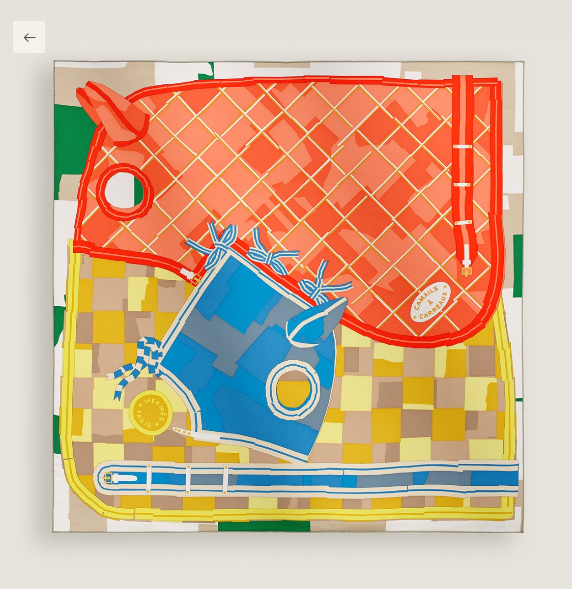 에르메스 90x90cm 100%실크 스카프