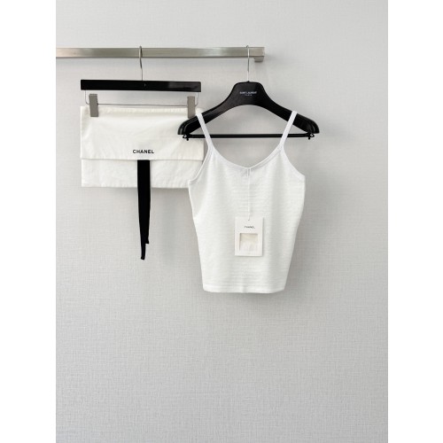 샤넬 CC 로고 니트 민소매 나시