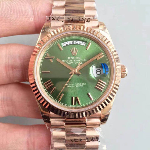 Rolex 롤렉스 데이데이트 로즈골드 올리브다이얼 도금
