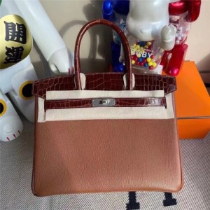 HERMES 에르메스 버킨 Touch 오리지날 토고+악어가죽 
